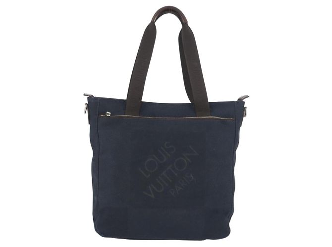 LOUIS VUITTON Bolsa Tote John Gruer Damier Geant Marinho N48089 LV Auth bs33788 Azul marinho - vista 13