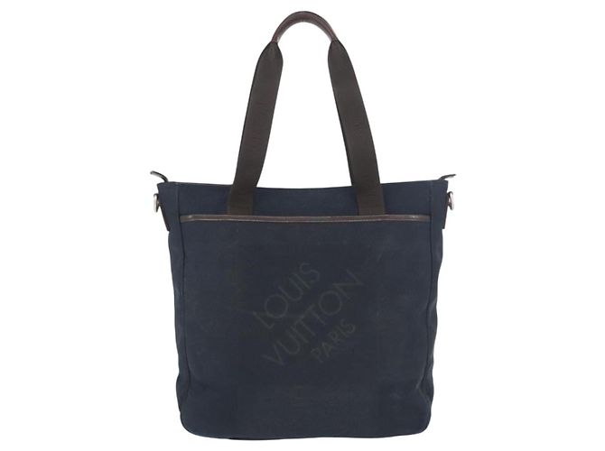 LOUIS VUITTON Bolsa Tote John Gruer Damier Geant Marinho N48089 LV Auth bs33788 Azul marinho - vista 2