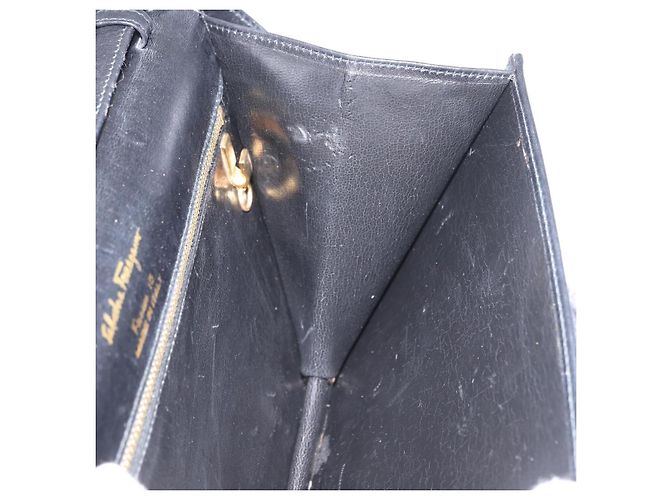 Borsa a Spalla Salvatore Ferragamo in Pelle Nera e Oro Auth BA11236 Nero D'oro - vista 18