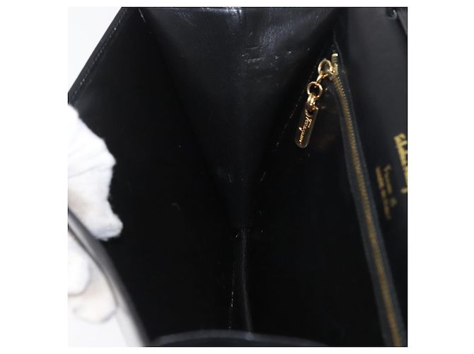 Borsa a Spalla Salvatore Ferragamo in Pelle Nera e Oro Auth BA11236 Nero D'oro - vista 19