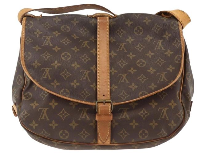 LOUIS VUITTON Borsa a Spalla Monogram Saumur 35 M42254 LV Auth ka3044 Monogramma - vista 2