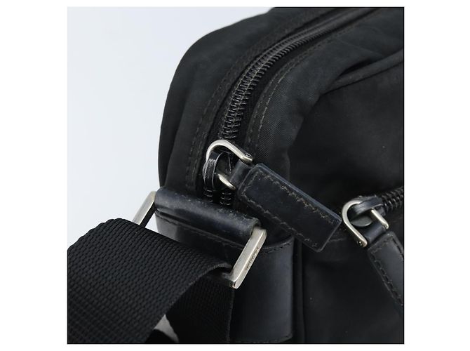 Borsa a Spalla PRADA in Nylon Nero Argento Auth BA10971 - vista 10