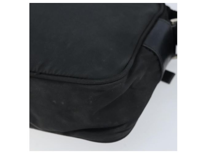 Borsa a Spalla PRADA in Nylon Nero Argento Auth BA10971 - vista 15