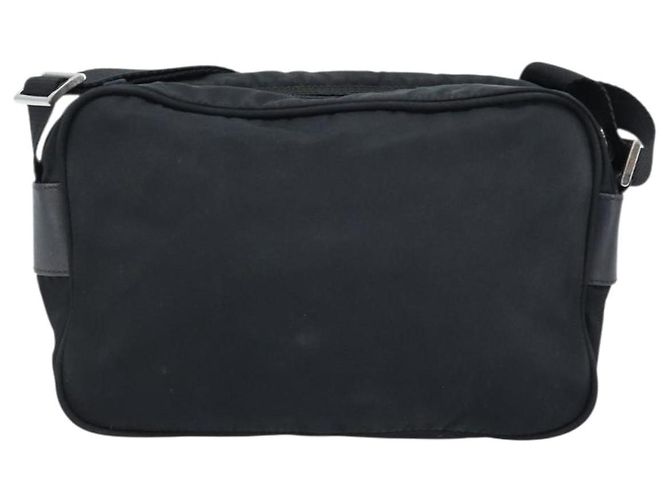 Borsa a Spalla PRADA in Nylon Nero Argento Auth BA10971 - vista 2