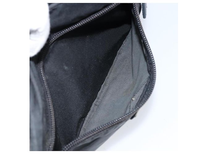 Borsa a Spalla PRADA in Nylon Nero Argento Auth BA10971 - vista 24