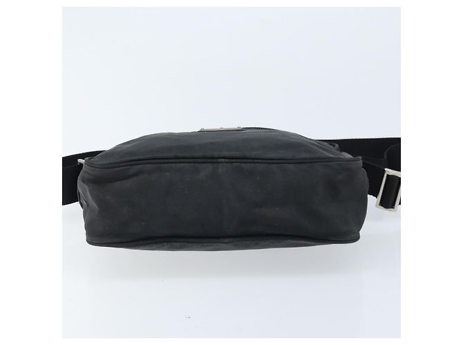 Borsa a Spalla PRADA in Nylon Nero Argento Auth BA10971 - vista 5