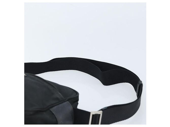 Borsa a Spalla PRADA in Nylon Nero Argento Auth BA10971 - vista 8