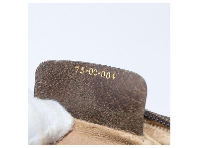 Borsa a Spalla Gucci GG Supreme Web Sherry Line PVC Beige Oro Auth BA11250 D'oro - vista 12