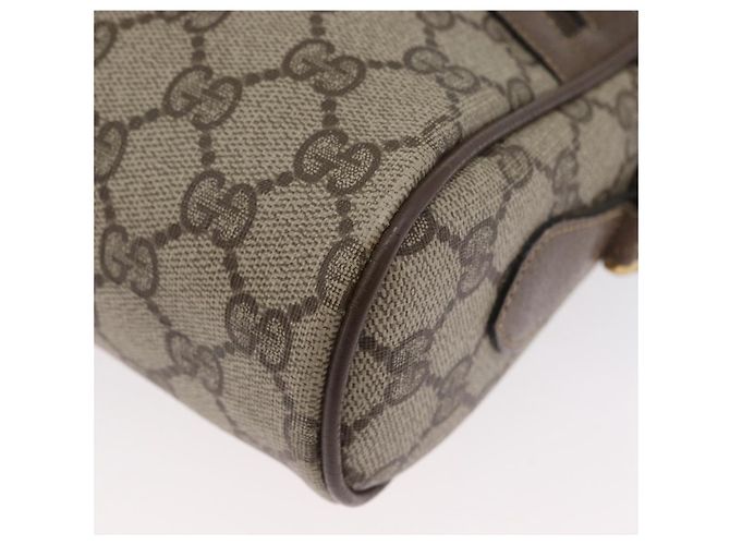 Borsa a Spalla Gucci GG Supreme Web Sherry Line PVC Beige Oro Auth BA11250 D'oro - vista 15
