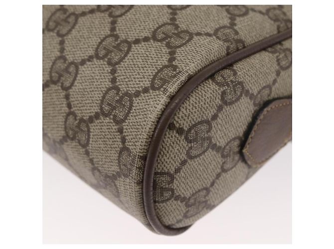 Borsa a Spalla Gucci GG Supreme Web Sherry Line PVC Beige Oro Auth BA11250 D'oro - vista 17