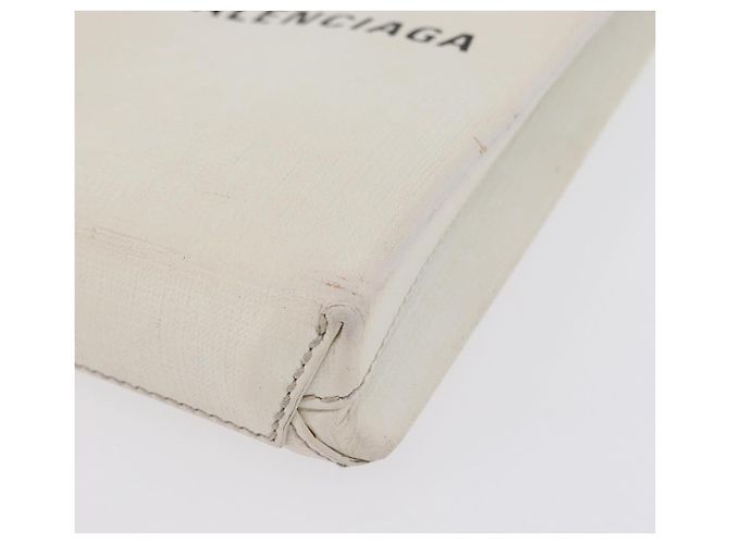 Borsa a spalla in pelle bianca BALENCIAGA con supporto per telefono, 593826 Auth hk3545 Bianco - vista 16
