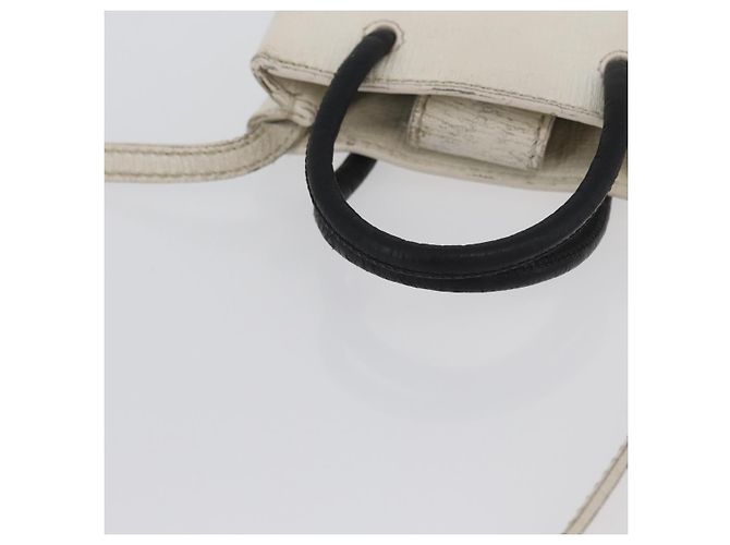 Borsa a spalla in pelle bianca BALENCIAGA con supporto per telefono, 593826 Auth hk3545 Bianco - vista 7