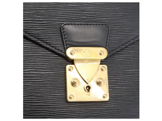 LOUIS VUITTON Cartella Consulente Epi Nera M54422 LV Auth ep13510 Nero - vista 17