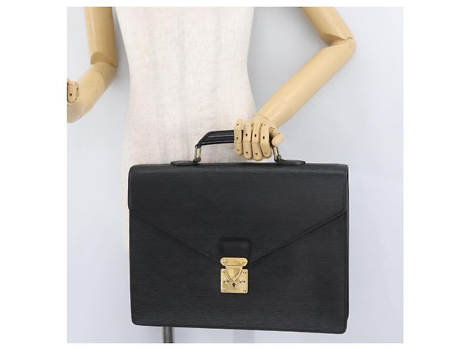 LOUIS VUITTON Cartella Consulente Epi Nera M54422 LV Auth ep13510 Nero - vista 25