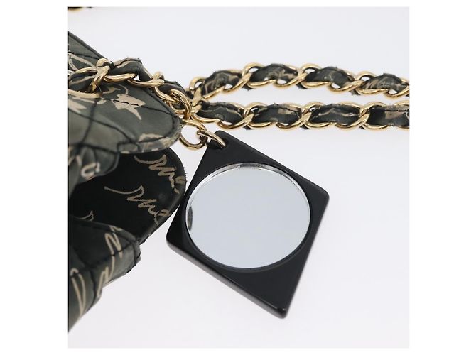 CHANEL Borsa a Spalla Matelassé in Nylon Verde Oro CC Auth ARZ394A D'oro - vista 21