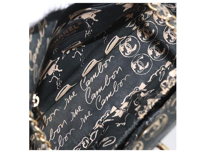CHANEL Borsa a Spalla Matelassé in Nylon Verde Oro CC Auth ARZ394A D'oro - vista 9