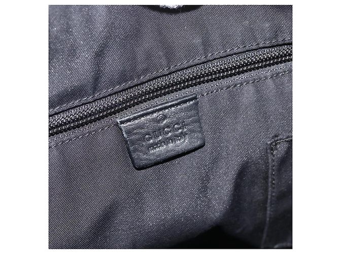 Borsa a Spalla in Pelle Nera e Argento GUCCI 148476 Auth ka2890 Nero - vista 19