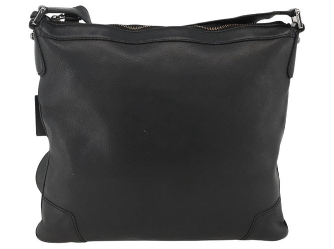 Borsa a Spalla in Pelle Nera e Argento GUCCI 148476 Auth ka2890 Nero - vista 2