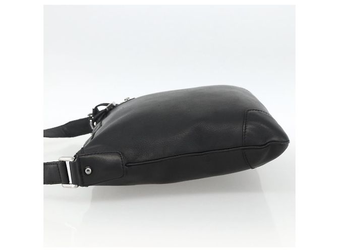 Borsa a Spalla in Pelle Nera e Argento GUCCI 148476 Auth ka2890 Nero - vista 3