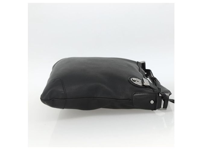 Borsa a Spalla in Pelle Nera e Argento GUCCI 148476 Auth ka2890 Nero - vista 4