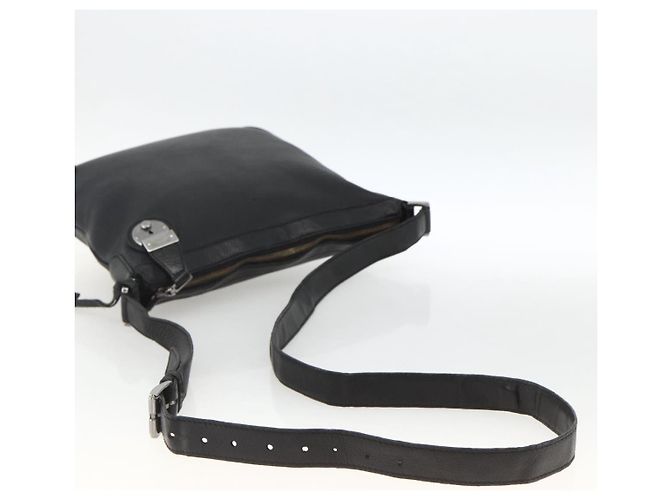 Borsa a Spalla in Pelle Nera e Argento GUCCI 148476 Auth ka2890 Nero - vista 7