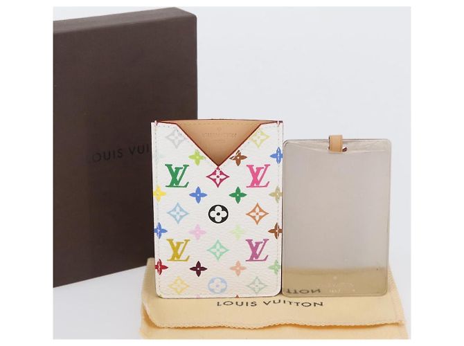 LOUIS VUITTON Astuccio Specchio Multicolore Monogramma Bianco M92651 LV Auth LNZ1007V - vista 12