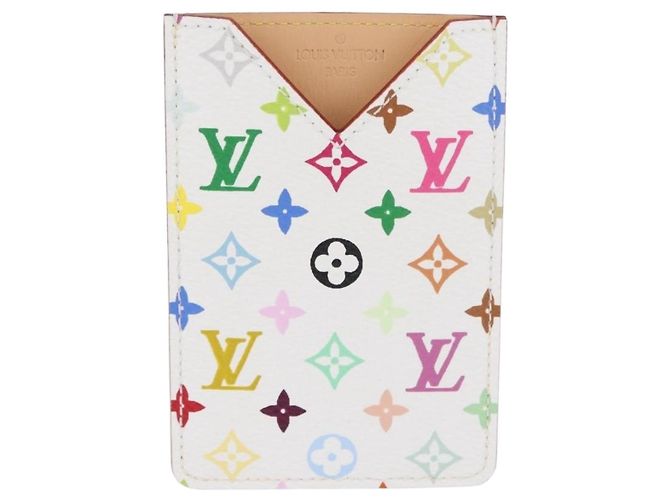 LOUIS VUITTON Astuccio Specchio Multicolore Monogramma Bianco M92651 LV Auth LNZ1007V - vista 13