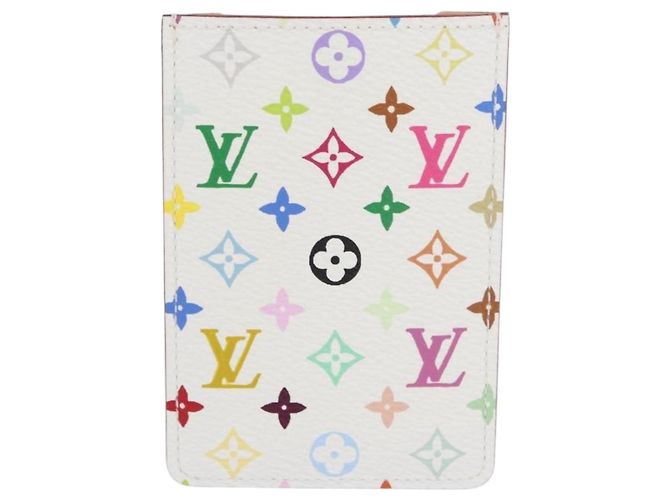 LOUIS VUITTON Astuccio Specchio Multicolore Monogramma Bianco M92651 LV Auth LNZ1007V - vista 2
