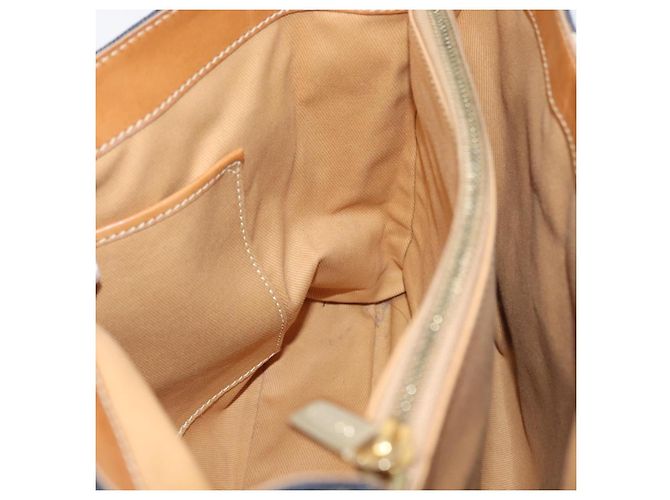 Céline Borsa a mano in tela Macadam C di CELINE, blu navy e oro, autentica BSZ358V D'oro - vista 18