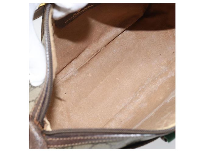 Gucci Borsa GG Supreme Web Sherry Line in PVC beige e rosso 89 02 032 Auth ka2995 - vista 11