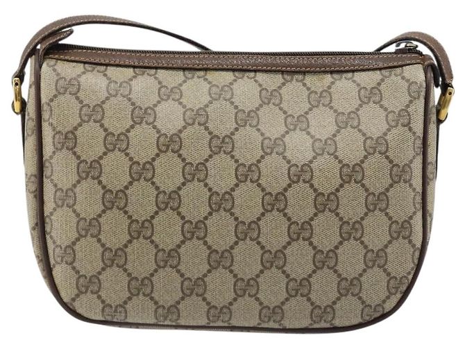 Gucci Borsa GG Supreme Web Sherry Line in PVC beige e rosso 89 02 032 Auth ka2995 - vista 2