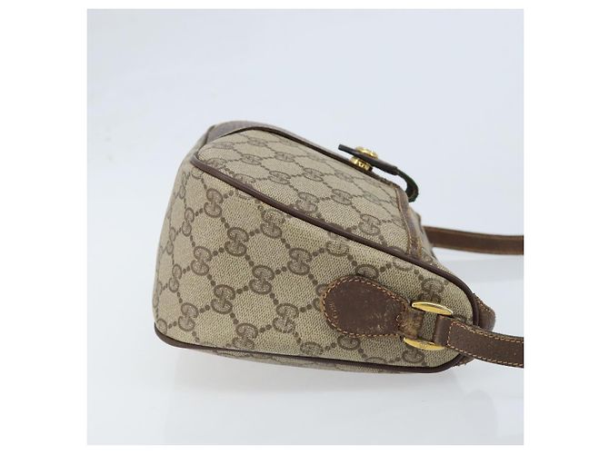Gucci Borsa GG Supreme Web Sherry Line in PVC beige e rosso 89 02 032 Auth ka2995 - vista 3