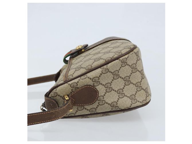 Gucci Borsa GG Supreme Web Sherry Line in PVC beige e rosso 89 02 032 Auth ka2995 - vista 4