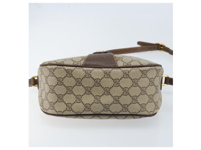 Gucci Borsa GG Supreme Web Sherry Line in PVC beige e rosso 89 02 032 Auth ka2995 - vista 5