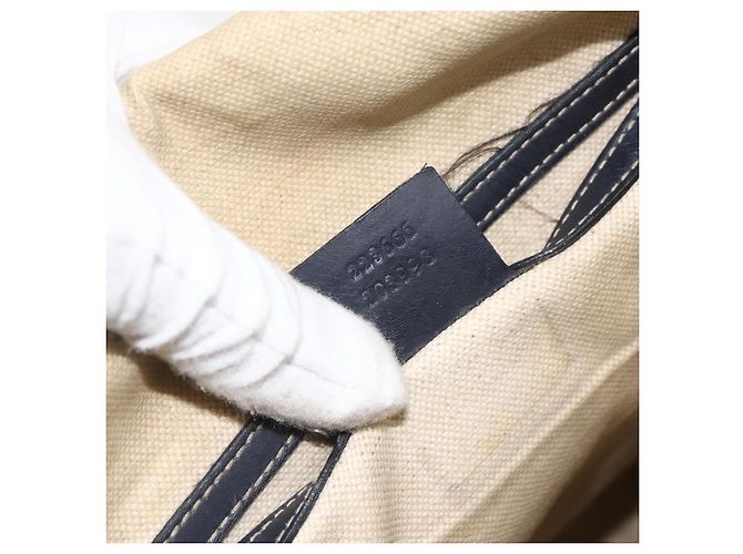 Gucci Bolsa de Ombro GG Supreme PVC Marinho Prata 223666 Auth ka2896 Azul marinho - vista 12