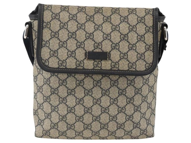 Gucci Bolsa de Ombro GG Supreme PVC Marinho Prata 223666 Auth ka2896 Azul marinho - vista 13