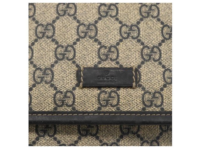 Gucci Bolsa de Ombro GG Supreme PVC Marinho Prata 223666 Auth ka2896 Azul marinho - vista 17
