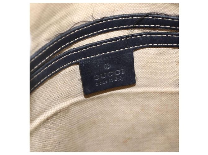 Gucci Bolsa de Ombro GG Supreme PVC Marinho Prata 223666 Auth ka2896 Azul marinho - vista 18