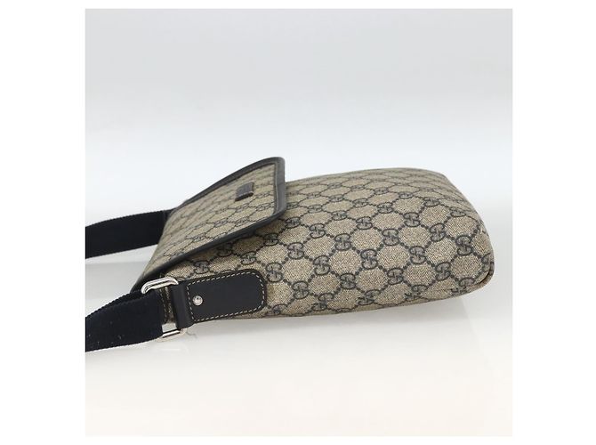 Gucci Bolsa de Ombro GG Supreme PVC Marinho Prata 223666 Auth ka2896 Azul marinho - vista 3