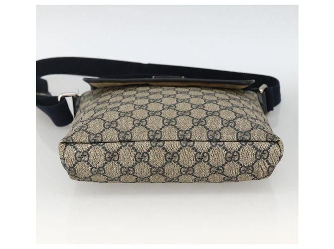 Gucci Bolsa de Ombro GG Supreme PVC Marinho Prata 223666 Auth ka2896 Azul marinho - vista 5
