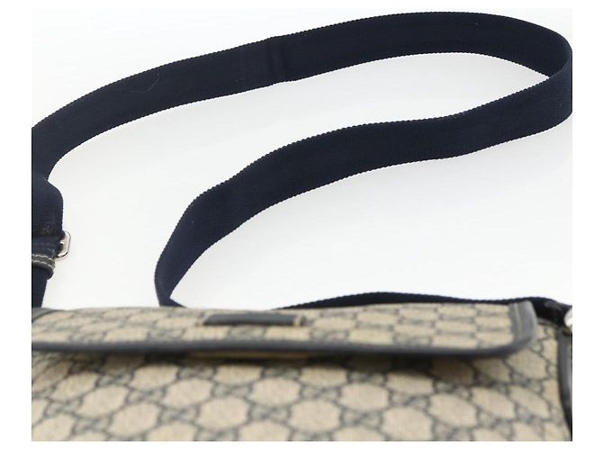 Gucci Bolsa de Ombro GG Supreme PVC Marinho Prata 223666 Auth ka2896 Azul marinho - vista 8