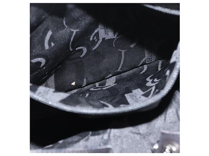 Borsa a spalla Vala Chain in pelle nera e argento di Salvatore Ferragamo Auth BA11227 Nero - vista 11