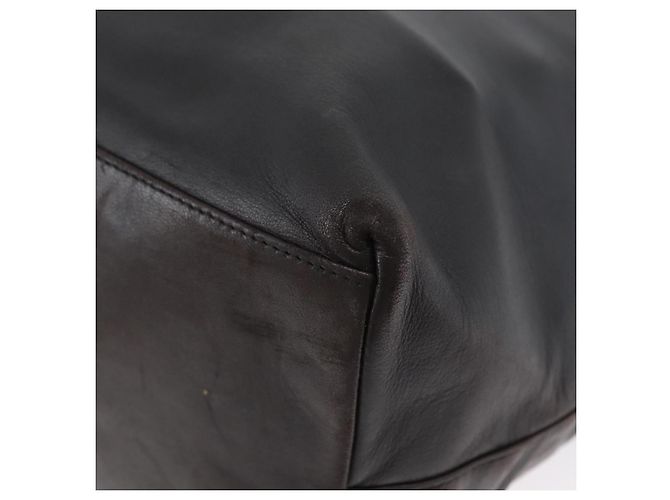 Borsa a spalla Vala Chain in pelle nera e argento di Salvatore Ferragamo Auth BA11227 Nero - vista 14