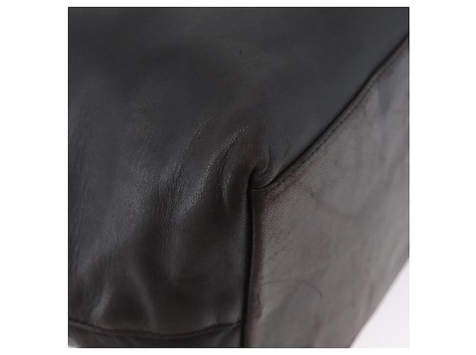 Borsa a spalla Vala Chain in pelle nera e argento di Salvatore Ferragamo Auth BA11227 Nero - vista 15