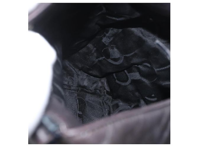 Borsa a spalla Vala Chain in pelle nera e argento di Salvatore Ferragamo Auth BA11227 Nero - vista 17
