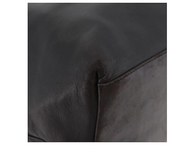 Borsa a spalla Vala Chain in pelle nera e argento di Salvatore Ferragamo Auth BA11227 Nero - vista 9