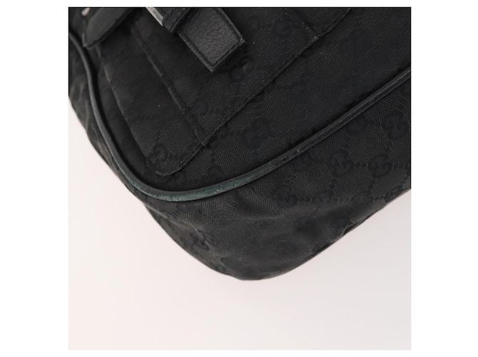 Borsa a Spalla GG Canvas Gucci Nera Argento 114269 Auth 172056 Nero - vista 14