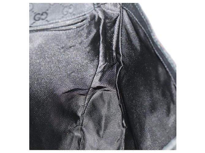 Borsa a Spalla GG Canvas Gucci Nera Argento 114269 Auth 172056 Nero - vista 18