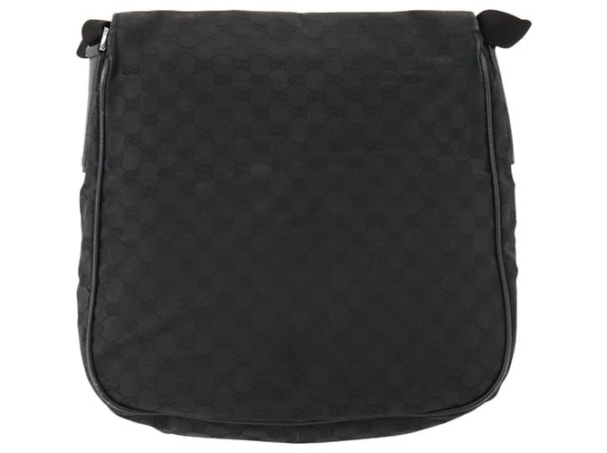 Borsa a Spalla GG Canvas Gucci Nera Argento 114269 Auth 172056 Nero - vista 2