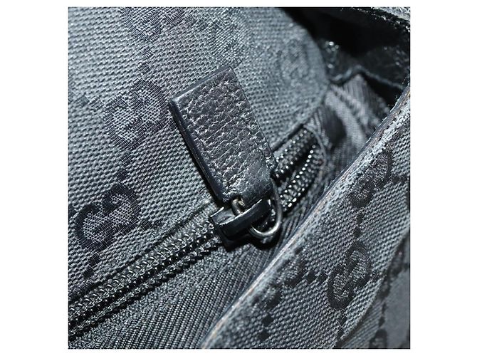 Borsa a Spalla GG Canvas Gucci Nera Argento 114269 Auth 172056 Nero - vista 21